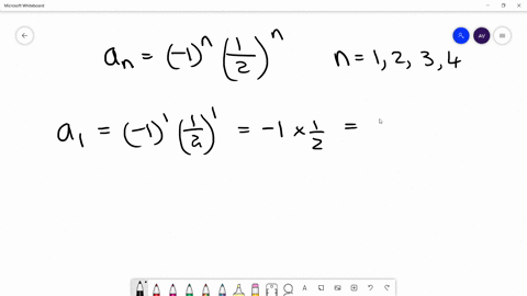find-the-first-four-terms-of-the-sequence-a_n-1nleftfrac12rightn
