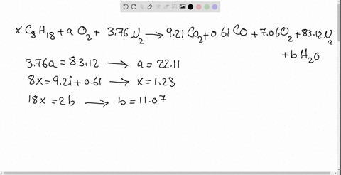 octane-leftmathrmc_8-mathrmh_18right-is-burned-with-dry-air-the-volumetric-analysis-of-the-products-