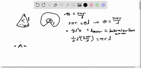 if-the-surface-of-a-cone-of-slant-height-ell-and-base-radius-r-is-cut-along-a-lateral-edge-and-laid-