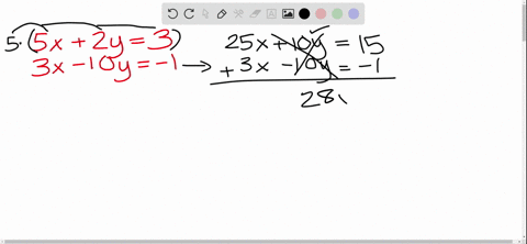 solve-by-the-addition-method-beginarrayc-5-x2-y3-3-x-10-y-1-endarray