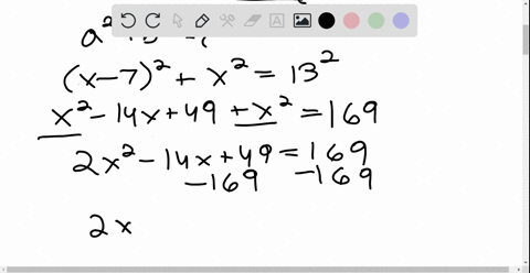 one-leg-of-a-right-triangle-is-7-mathrmcm-less-than-the-length-of-the-other-leg-the-length-of-the-hy
