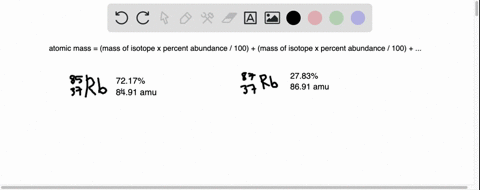 two-isotopes-of-rubidium-occur-naturally-with-_3785-mathrmrb-at-7217-8491-mathrmamu-and-_3787-mathrm