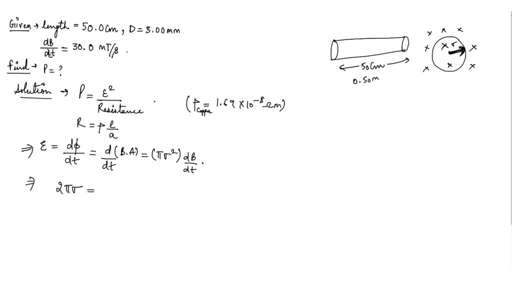 SOLVEDIf 50.0 cm of copper wire (diameter =3.00 mm ) is formed into a