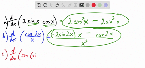 differentiate-the-following-functions-a-y2-sin-x-cos-x-b-yfraccos-2-xx-c-ycos-sin-2-x-d-yfracsin-x1c