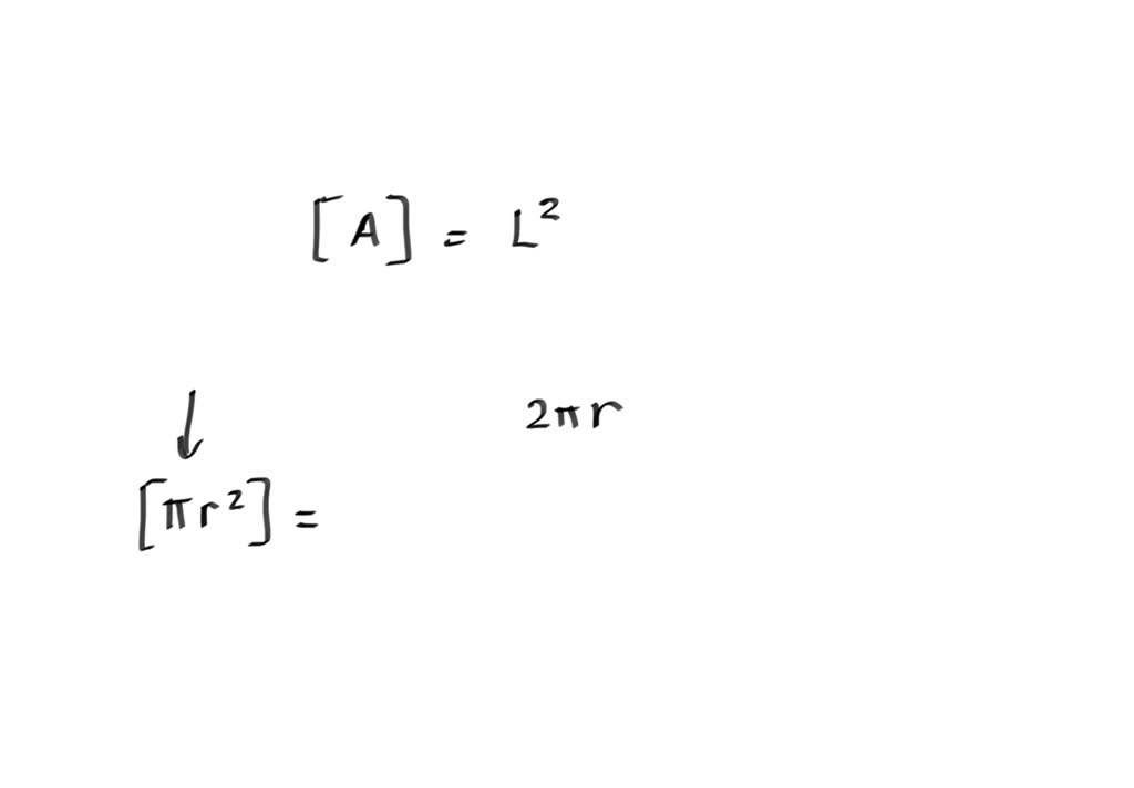 SOLVEDUse dimensional analysis to determine which of the following expressions gives the area