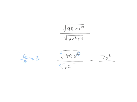 simplify-a-fracsqrt98-r-s10sqrt2-r3-s4b-fracsqrt3-375-y4-z-2sqrt33-y-2-z4