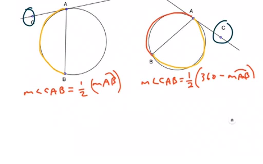 SOLVED:REASONING Points A And B Are On A Circle, And T Is A Tangent ...