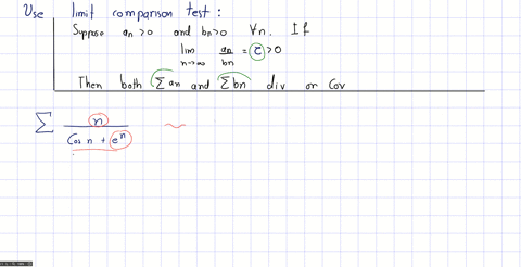 use-the-limit-comparison-test-to-determine-whether-the-series-converges-or-divergessum-fracncos-nen