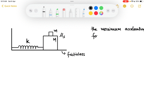 a-block-with-mass-m-rests-on-a-frictionless-surface-and-is-connected-to-a-horizontal-spring-of-for-2