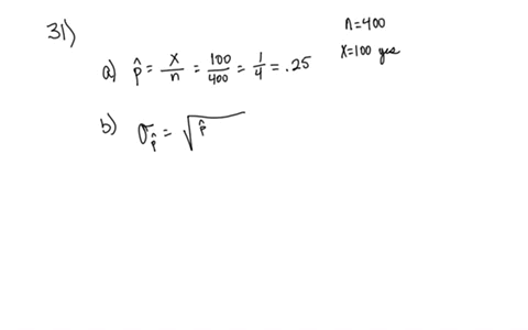 a-simple-random-sample-of-400-individuals-provides-100-yes-responses-beginarrayltext-a-what-is-the-p