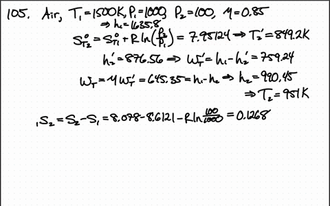 a-turbine-receives-air-at-1500-mathrmk-and-1000-mathrmkpa-and-expands-it-to-100-mathrmkpa-the-turbin