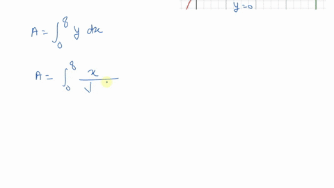 find-the-area-of-the-region-bounded-by-the-graphs-of-the-equations-yfracxsqrtx1-y0-x8