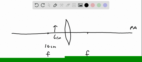 an-object-is-6-mathrmcm-in-front-of-a-converging-lens-with-a-focal-length-of-10-mathrmcm-use-ray-tra