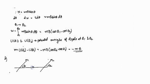 a-show-that-the-energy-of-a-magnetic-dipole-in-a-magnetic-field-mathbfb-is-given-by-assume-that-the-