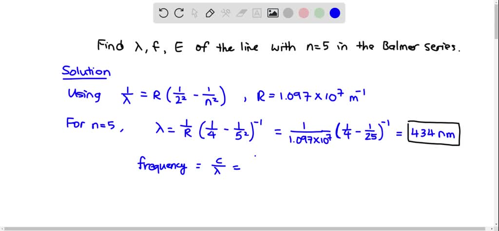 What Is The Wavelength Of Balmer Series