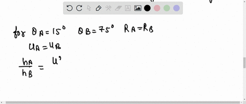two-projectiles-a-and-b-are-projected-with-same-speed-at-angles-15circ-and-75circ-respectively-to-th