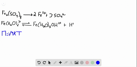 a-sample-containing-00500-mole-of-mathrmfe_2leftmathrmso_4right_3-is-dissolved-in-enough-water-to-ma