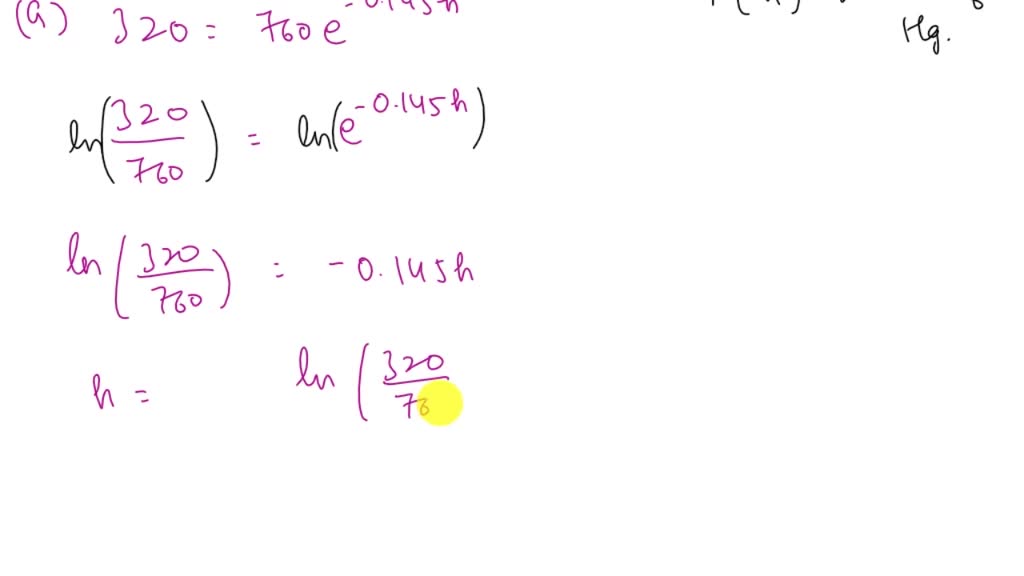 SOLVED: The atmospheric pressure p on a balloon or an aircraft ...