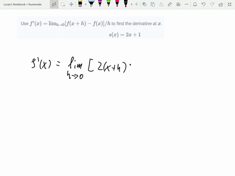 use-fprimexlim-_h-rightarrow-0fxh-fx-h-to-find-the-derivative-at-x-sx2-x1-2