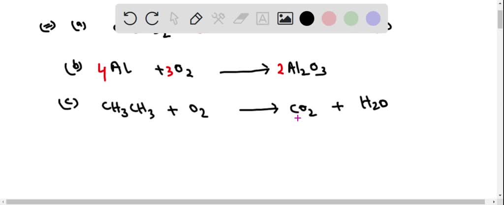 SOLVED:Balance the following equations. a. ZnS+O2 →ZnO+SO2 b. Fe2 O3+CO ...