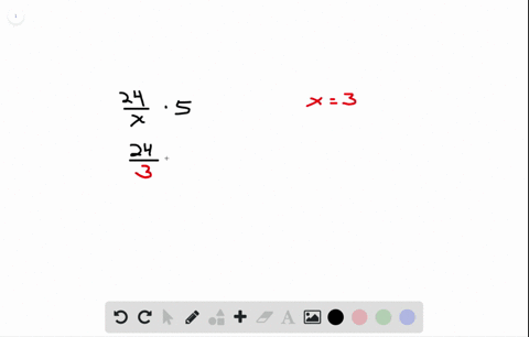 evaluate-the-variable-expression-when-x-3-frac24x-cdot-5