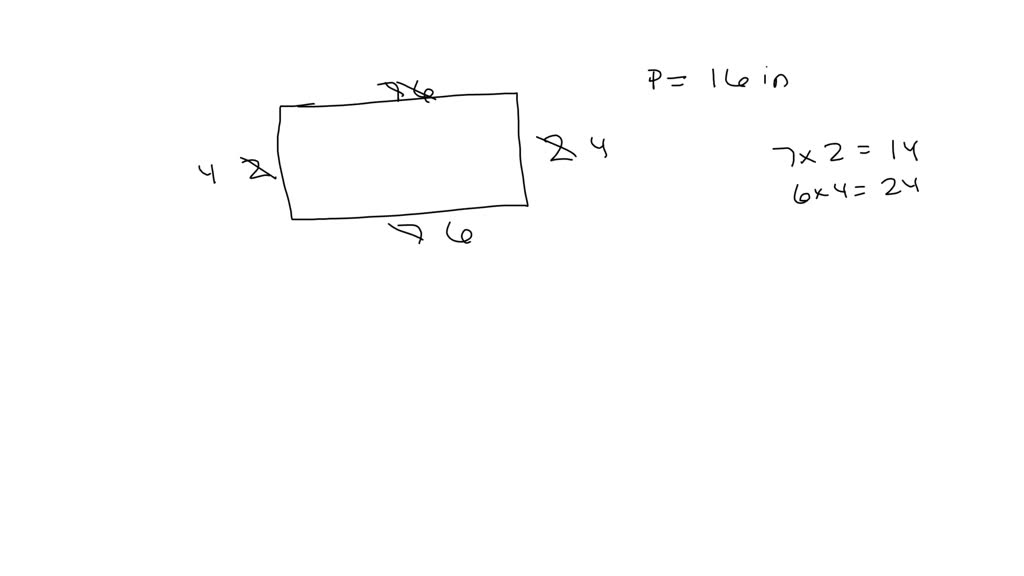 SOLVEDA rectangle has a perimeter of 16 in. What is the limit (largest possible value) of the
