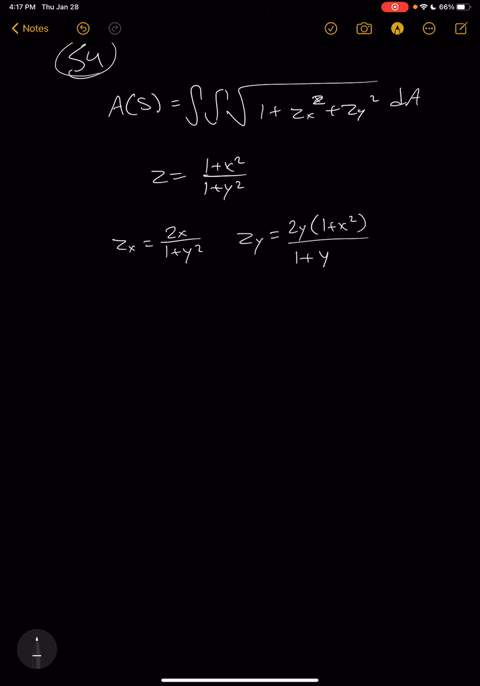find-to-four-decimal-places-the-area-of-the-part-of-the-surface-z-1-x21-y2-that-lies-above-the-squar