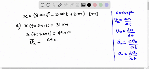 an-object-moves-along-the-x-axis-according-to-the-equation-xleft800-t2-200-t300right-mathrmm-determi