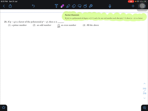 if-p-q-is-a-factor-of-the-polynomial-pn-qn-then-n-is-___-1-a-prime-number-2-an-odd-number-3-an-even-