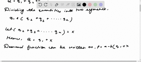 SOLVED:In a Nash-Cournot equilibrium, each of the n firms faces a ...