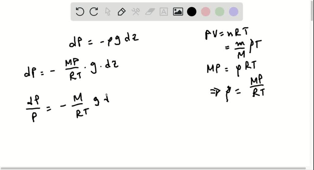 SOLVEDShow that the variation of atmospheric pressure with altitude is