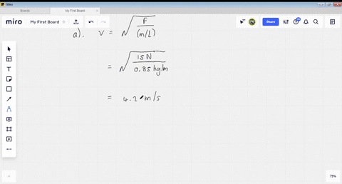 the-tension-in-a-string-is-15-n-and-its-linear-density-is-085-kgm-a-wave-on-the-string-travels-towar