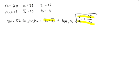 find-the-90-confidence-interval-for-the-difference-between-two-means-based-on-this-information-about