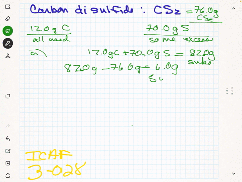 suppose-120-mathrmg-of-carbon-c-reacts-with-700-mathrmg-of-sulfur-s-to-give-760-mathrmg-of-the-compo