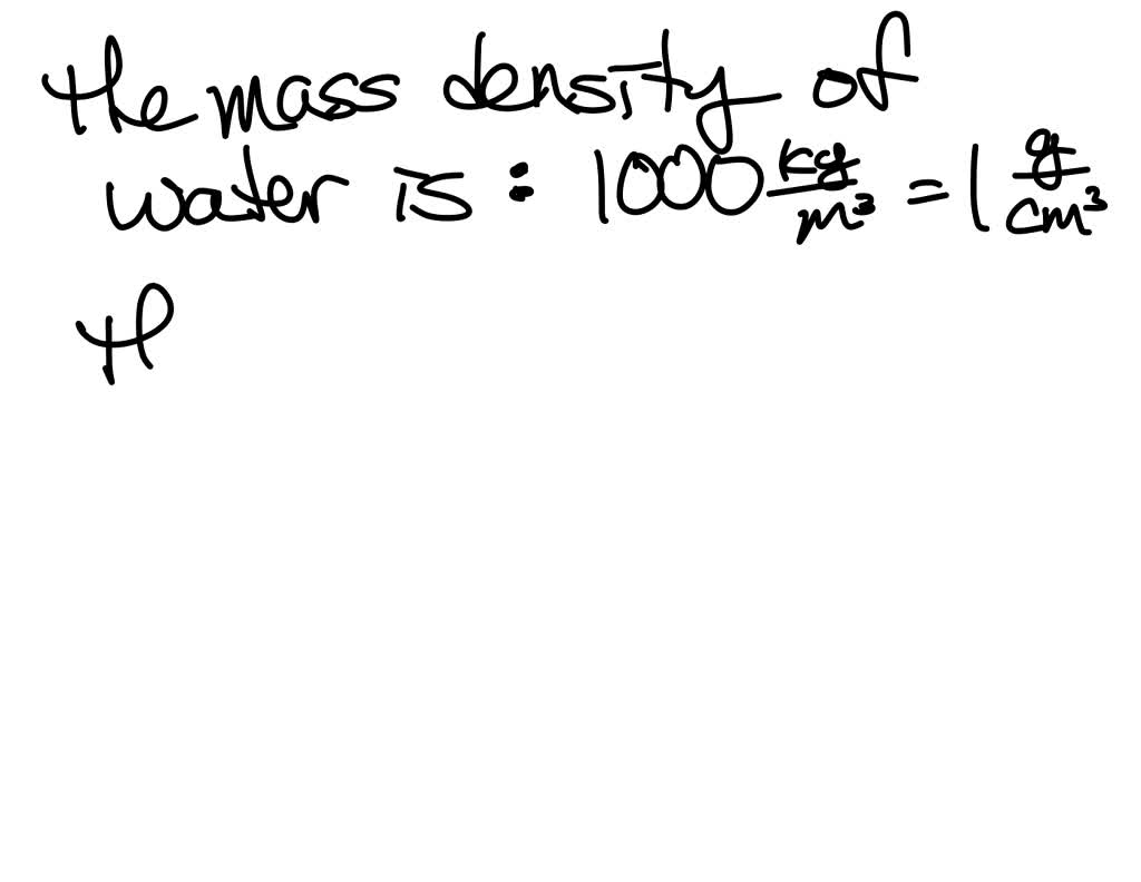 whats the density of water