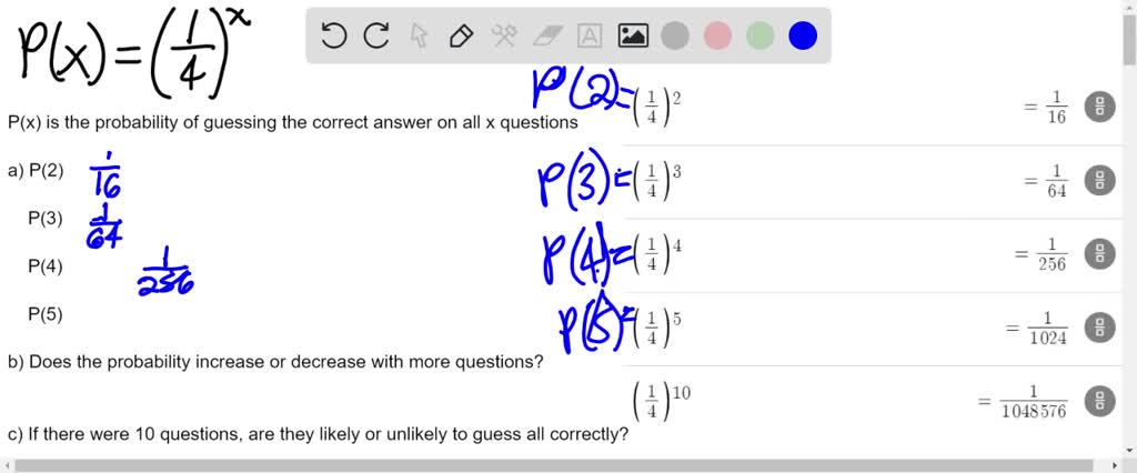 SOLVED:A multiple-choice test has four choices for each question and ...