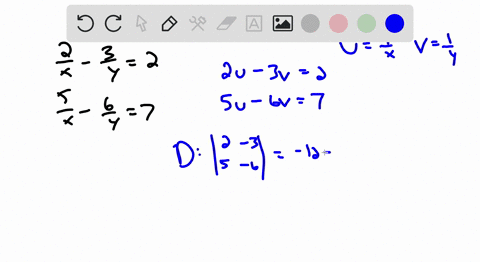 use-cramers-rule-to-solve-each-system-of-equations-if-possible-beginarrayl-frac2x-frac3y2-frac5x-fra