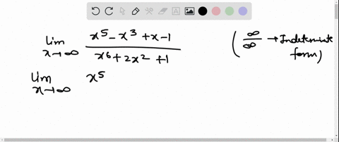 find-the-indicated-limits-if-they-exist-lim-_x-rightarrow-infty-fracx5-x3x-1x62-x21
