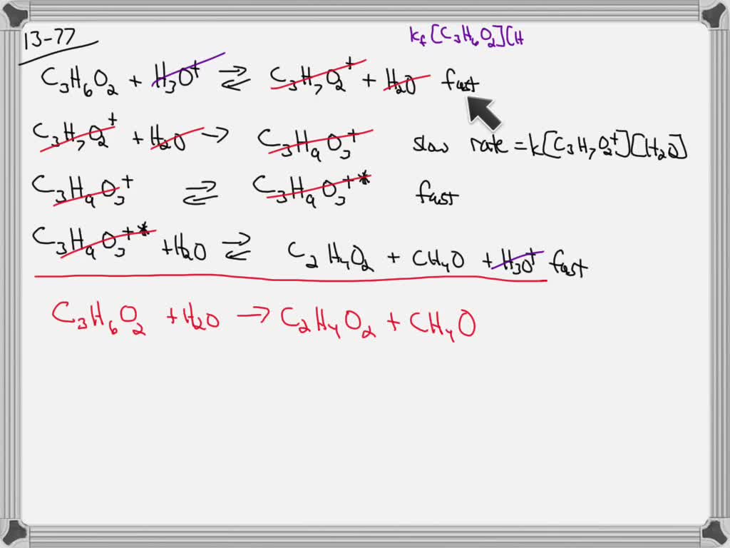 SOLVED:For the reaction mechanism (a) Write the chemical equation for ...