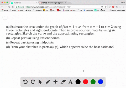 Solved A Estimate The Area Under The Graph Of F
