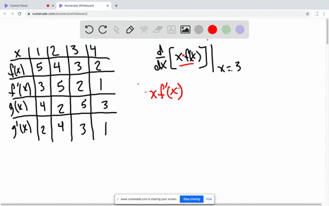 use-the-following-table-to-find-the-given-derivatives-beginarraylclclclc-x-1-2-3-4-hline-fx-5-4-3--3
