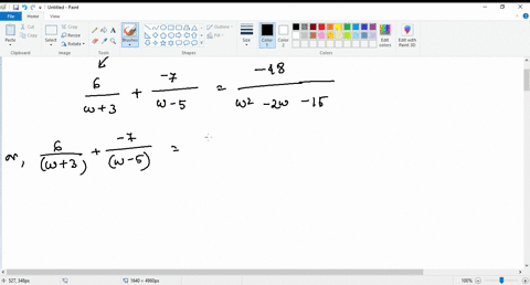 solve-each-equation-frac6w3frac-7w-5frac-48w2-2-w-15