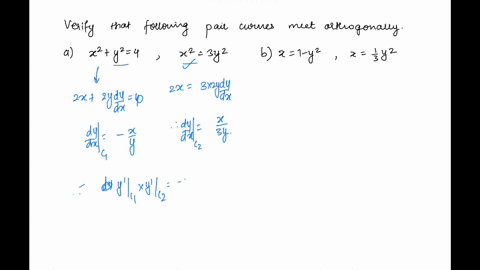 verify-that-the-following-pairs-of-curves-meet-orthogonally-beginequation-beginarrayltext-a-x2y24-qu