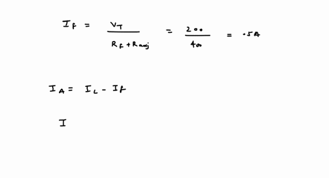 a-shunt-connected-de-motor-has-r_a05-omega-and-r_fr_mathrmadj400-omega-for-v_t200-mathrmv-and-no-loa