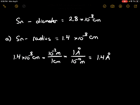 an-atom-of-tin-sn-has-a-diameter-of-about-28-times-10-8-mathrmcm-a-what-is-the-radius-of-a-tin-ato-2