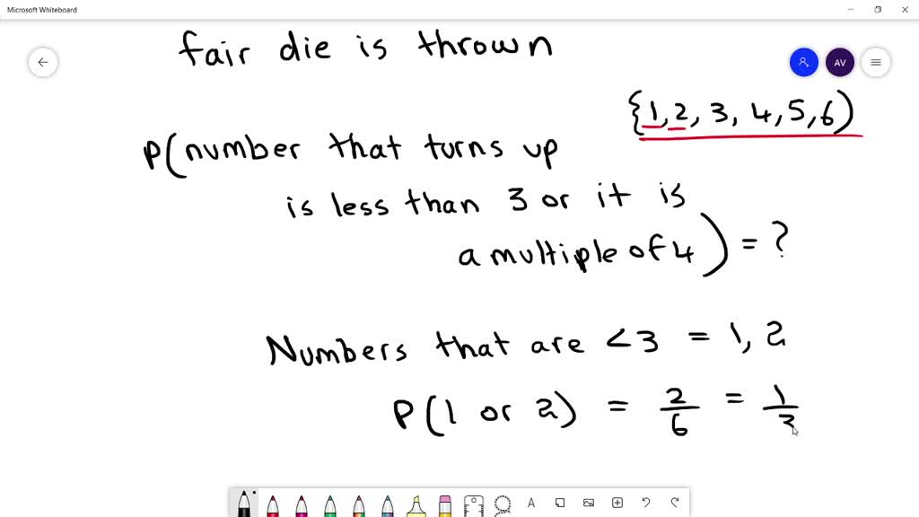 solved-a-fair-die-is-thrown-the-probability-that-the-number-that