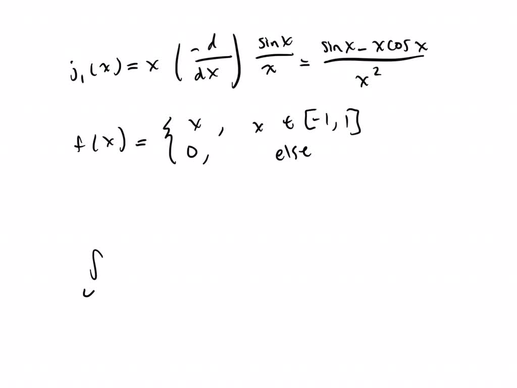 SOLVED:The function j1(α)=(αcosα-sinα) / αis of interest in quantum ...