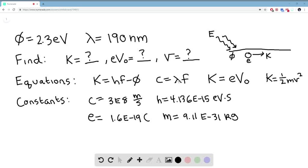 The photoelectric work function of potassium is 2.3 eV. If light that