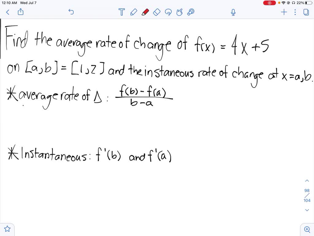 we are first asked to find the average rate of change of rt over the  intervals t t h with t 24 and h 24 024 and 0024 recall that the average rate of  change of r over an interval a a h is the dif 484924