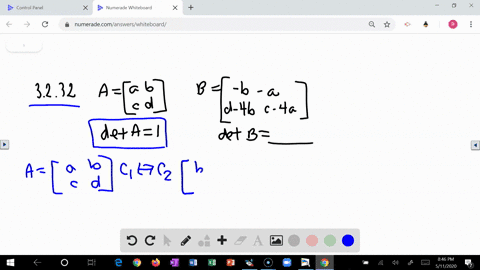 let-aleftbeginarraylla-b-c-dendarrayright-and-assume-operatornamedeta1-find-operatornamedetb-bleft-4